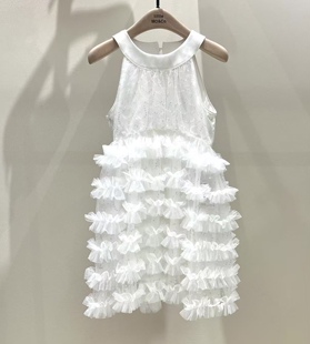 littlemoco专柜正品2026夏装新品女童网纱蛋糕连衣裙KBF2DRS050