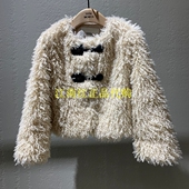 24年冬女童蓬松毛绒短款 little moco专柜正品 外套KBD4COT005