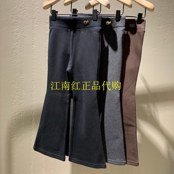 little moco专柜正品24年冬女童加绒微喇叭裤弹力长裤KBD4PAT006