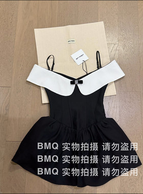 公主镶钻气质露肩礼服连衣裙