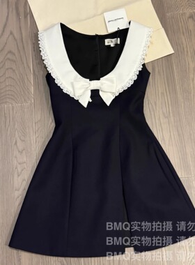 BMQ 玳购级 高阶版】气质半圆领甜美蝴蝶结无袖连衣裙 SHUSHUTON