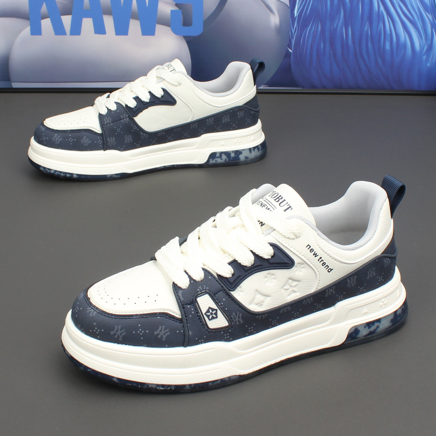 潮流男鞋2026春新款高级感百搭小白鞋厚底增高休闲板鞋时尚运动鞋,流行男鞋,时尚休闲鞋,淘宝优惠券,粉丝福利购,淘宝优惠卷