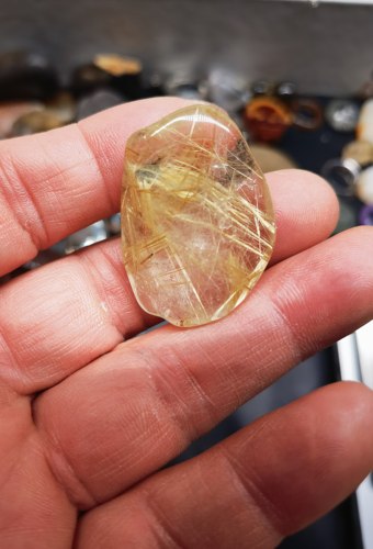 天然水晶原石随形摆件标本吊坠挂件颈饰把玩送礼重15.1克