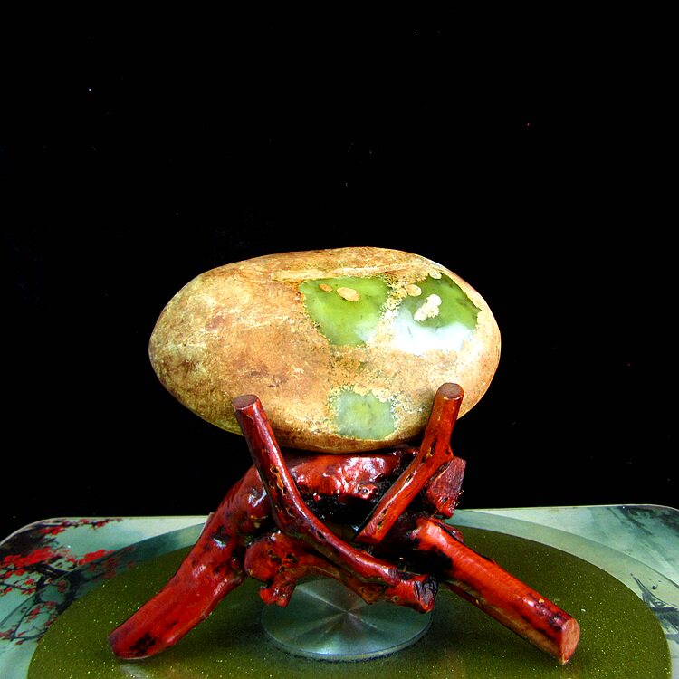 纯天然石头岫岩玉原石奇石玉石家居装饰客厅玄关办公室摆件