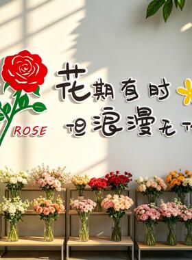 鲜花店墙面装饰氛围布置网红打卡
