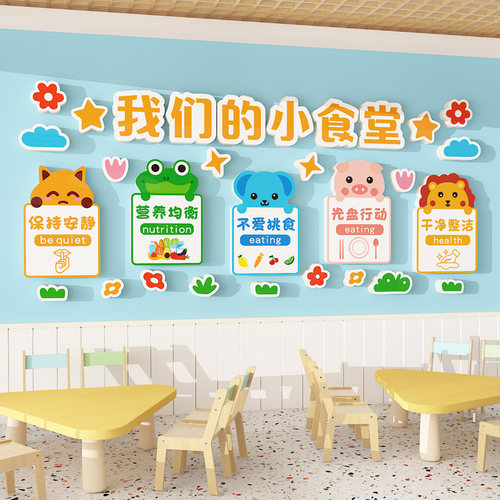 幼儿园托管班食堂文化墙