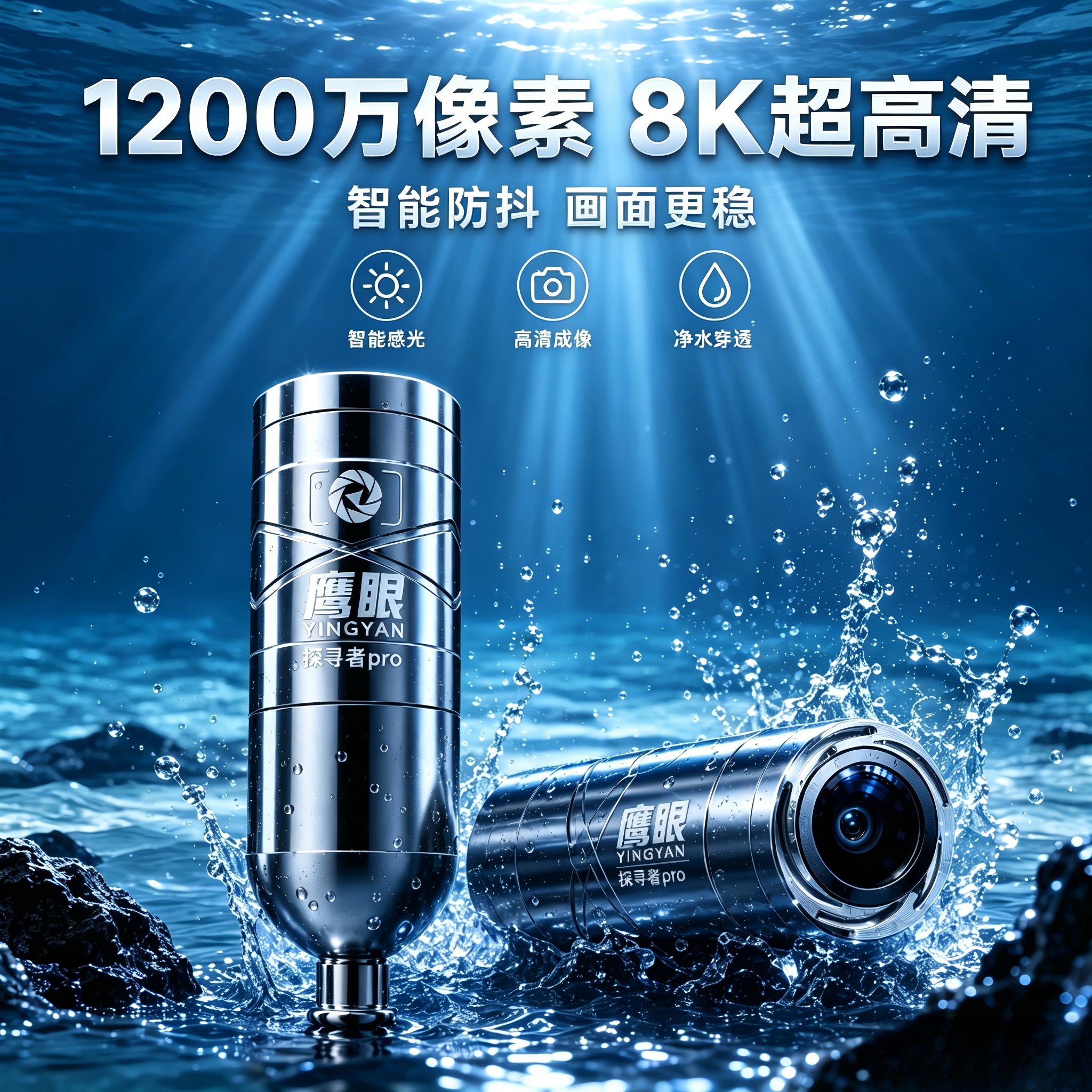 鹰眼超高清锚鱼探鱼器感温感深