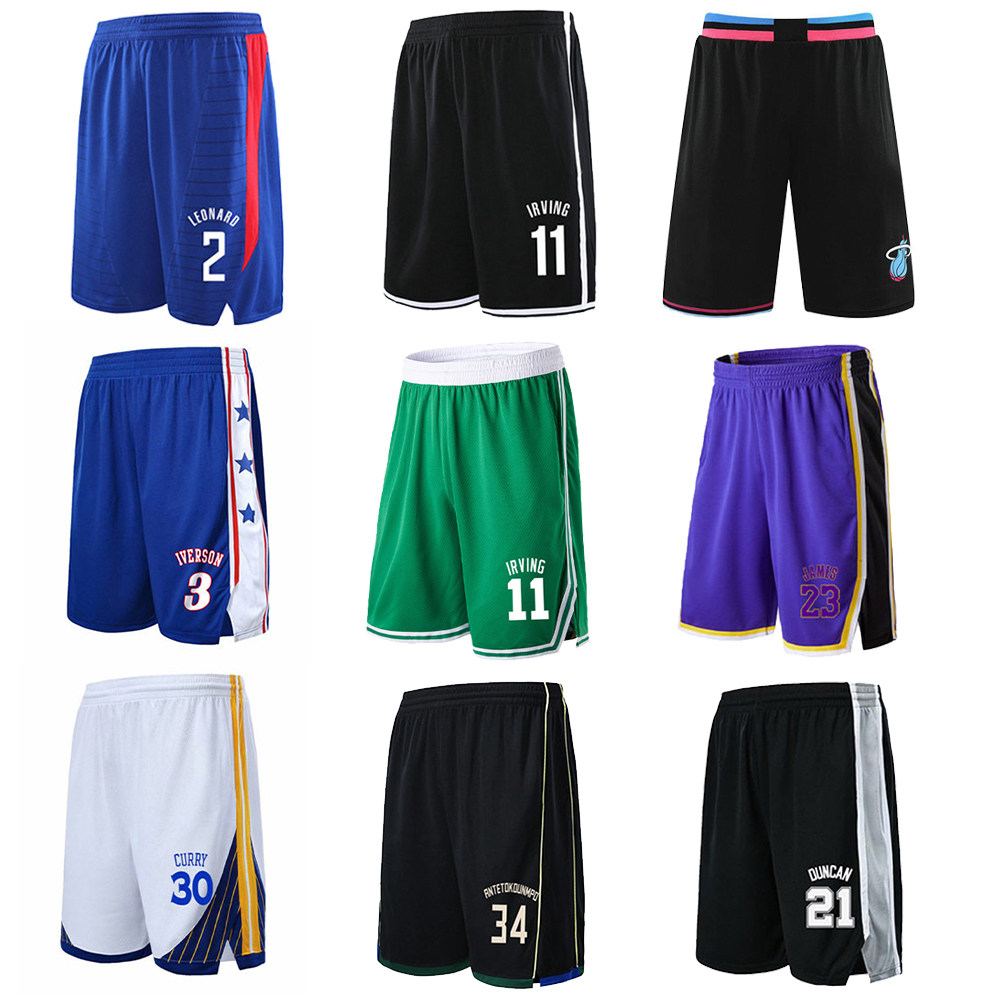 宽松詹姆斯科比篮球裤库里训练裤过膝球裤五分裤女欧文邓肯短裤男