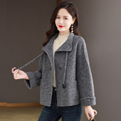 高级感双面羊绒大衣女短款 2025年新款 100羊毛呢子宽松小个子外套