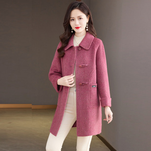 高级感双面羊绒大衣女中长款 羊毛呢宽松高端外套 2025年秋冬新款