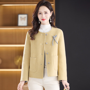 双面呢羊毛短款 秋冬小个子羊绒大衣女洋气减龄小香风外套 2025新款