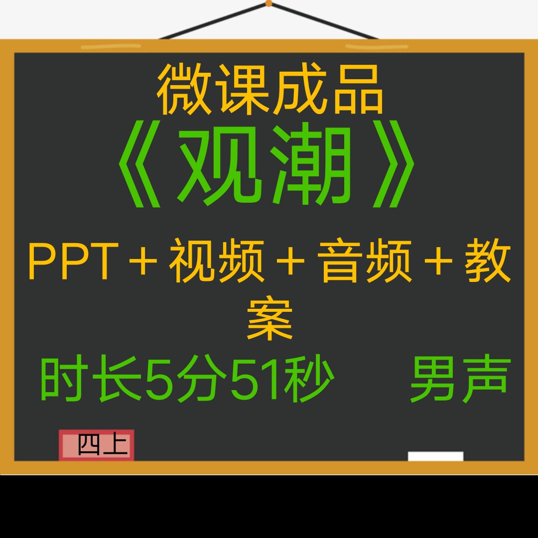 微课成品精品幼儿园观潮男声音频课件PPT微课制作