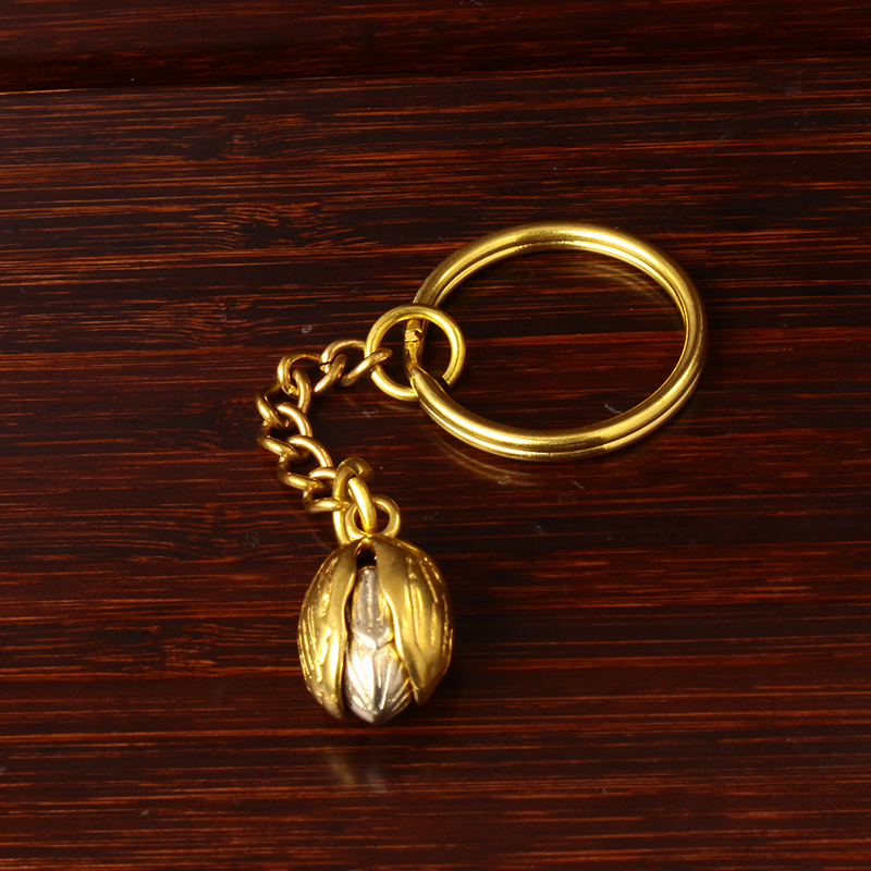 创意黄铜实心开心果可爱钥匙扣 各种包白铜壳实心挂件小饰品