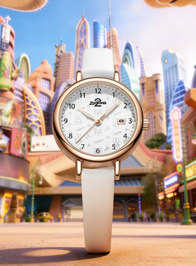 迪士尼手表女学生小表盘时尚白色石英腕表高颜值儿童手表生日礼物