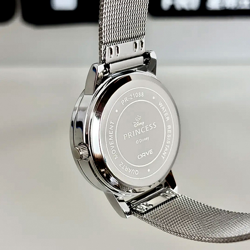 Disney迪士尼手表女款小众优雅美人鱼石英表情人节送女生生日礼物