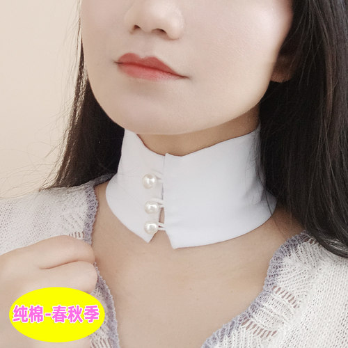 纯棉围脖优雅女春秋多色脖带颈带
