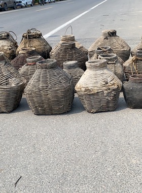 民俗老物件老式米斗升粮食斗鱼篓