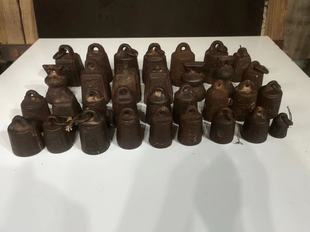 民俗老物件老旧秤砣铁权圆砣方形砣古董怀旧收藏杂项复古装饰摆件