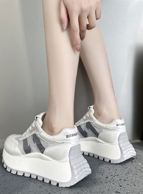 欧洲站厚底增高阿甘鞋女网面透气2024夏季新款欧货休闲运动老爹鞋