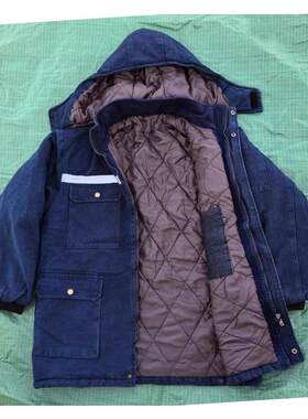 冬季加厚牛仔工装裤男式棉衣保暖劳动防护服冬季服装焊接棉衣上衣