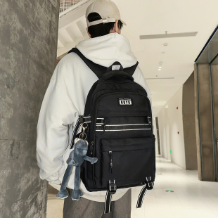 潮牌双肩包男士大学生防水大容量旅行背包初中高中生书包电脑包女