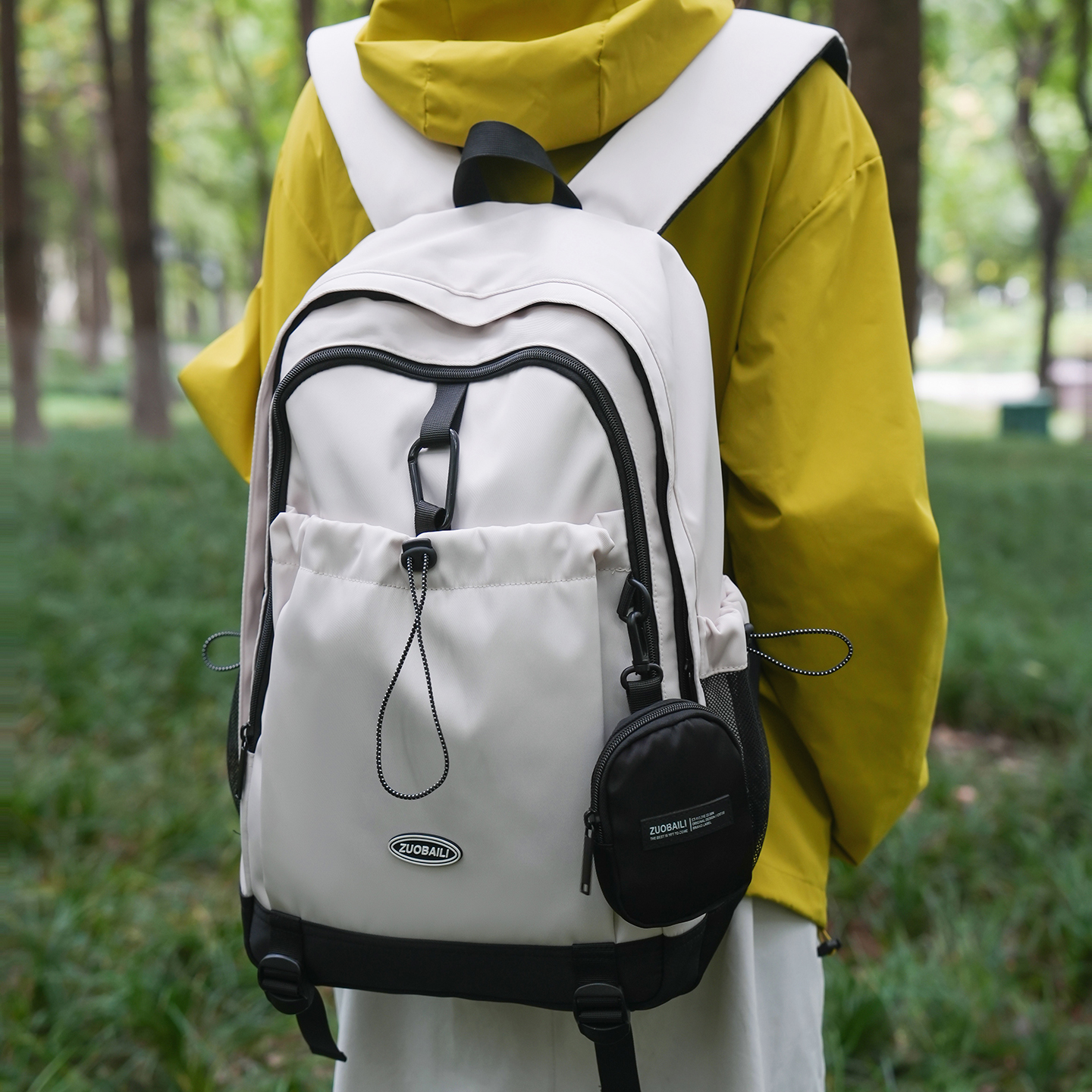 潮牌双肩包男大容量休闲百搭旅行背包女初中高中大学生上课电脑包