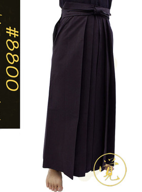 师范级剑道道服#8800全棉剑道袴HAKAMA剑道服全棉正蓝染剑道裤裙