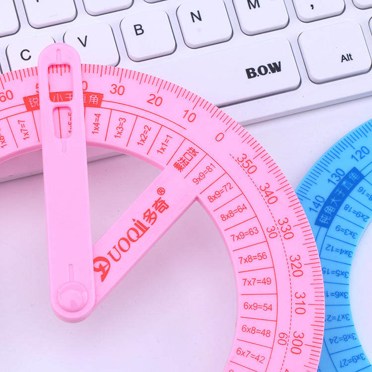 2 학년 초등학생을위한 360도 이동식 각도 눈금자 동기화 교재 수학 교육 보조 예각 둔각 직각 시연자
