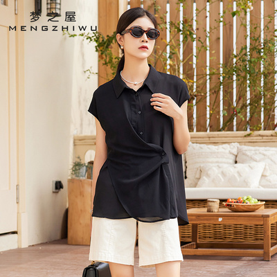 梦之屋无袖衬衫2026春夏新款雪纺