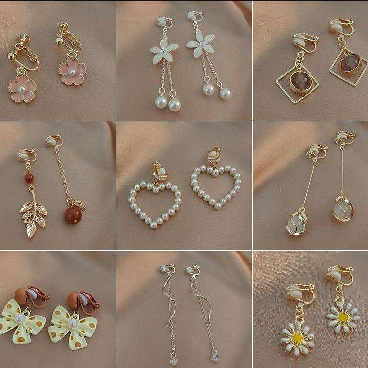 珍珠耳夹无耳洞女耳骨港