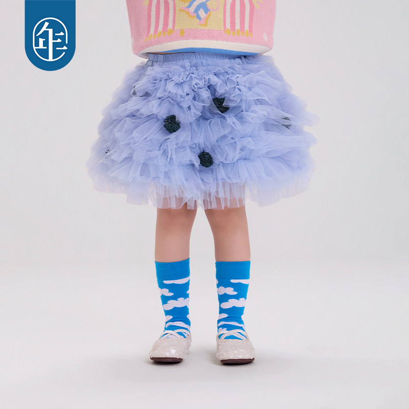 年衣童装儿童半身裙女童秋冬新款公主风蛋糕裙短款纱裙百搭裙子