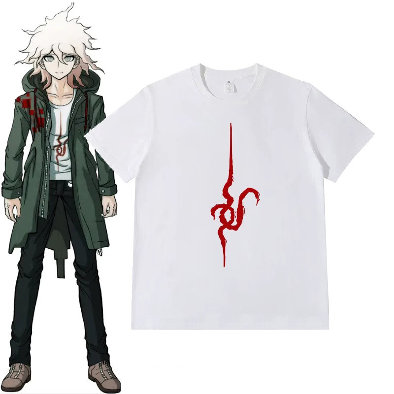 弹丸论破 狛枝凪斗 同款短袖t恤男女游戏动漫COS衣服纯棉夏季