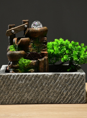 客厅玄关乔迁新居礼品招财开业礼物风水石头水生财循环水摆件装饰