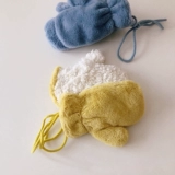 Детские перчатки для девочек, бархатный зимний комплект для выхода на улицу, увеличенная толщина