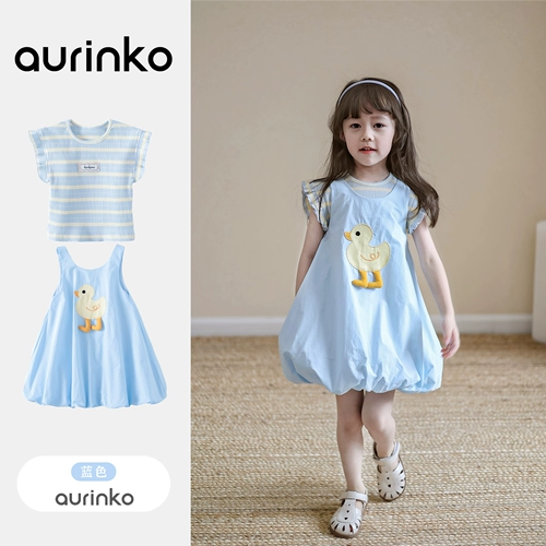 Летняя юбка, платье без рукавов для девочек, наряд маленькой принцессы, летняя одежда, в западном стиле