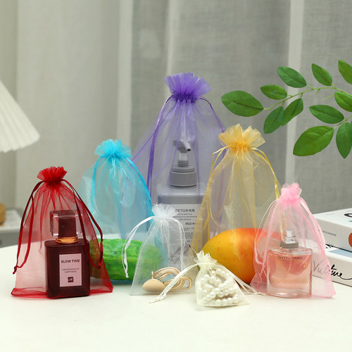 尺寸纯色欧根纱袋首饰礼品