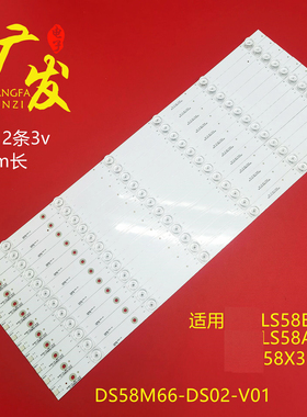 适用海尔LS58B610N灯条DS58M66-DS02-V01 DSBJ-WG背光灯6灯凹12条