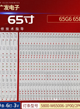 适用创维65G6 65E810S灯条5800-W65006-1P00/2P00/3P00液晶背光灯