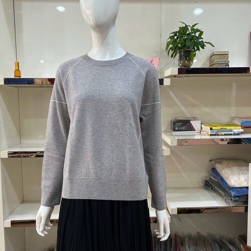 羊毛衫女套头针织衫开顺圆领毛衣