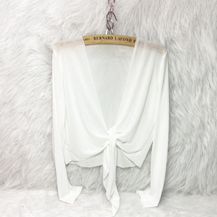 网纱薄透短外套外披纱衣披肩 小外搭开衫 夏季 小坎肩女短款