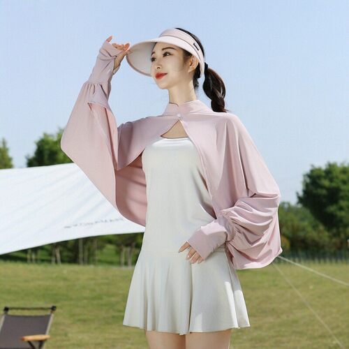 夏季女款防晒披肩宽松罩衫防晒衣