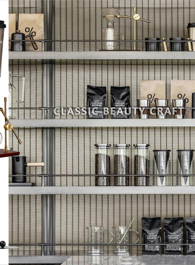 样板间厨房软装摆件咖啡厅饰品售楼处水吧柜子咖啡主题搭配套装