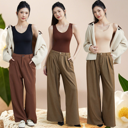 品牌专柜山茶花香新款带胸垫保暖背心女内搭可外穿美肤衣无袖背心