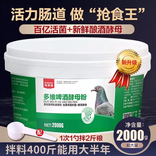 格莱德信种鸽子鸽用啤酒酵母粉补充蛋白质调理肠道活菌营养保健品