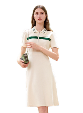 betu百图POLO领T恤裙女高腰连衣裙2026年夏季新款修身显瘦裙子
