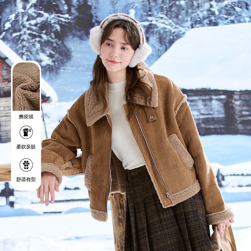 【大粒儿粉丝专享】百图2025年冬季新款短外套2410D02