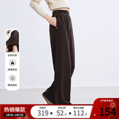 长裤 2025年冬季 新款 betu百图高腰直筒休闲裤 运动风加绒卫衣裤