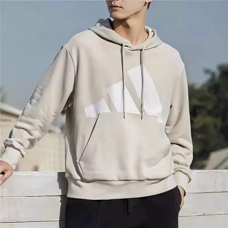 正品Adidas阿迪达斯卫衣男士秋冬新款防风休闲宽松运动连帽套头衫