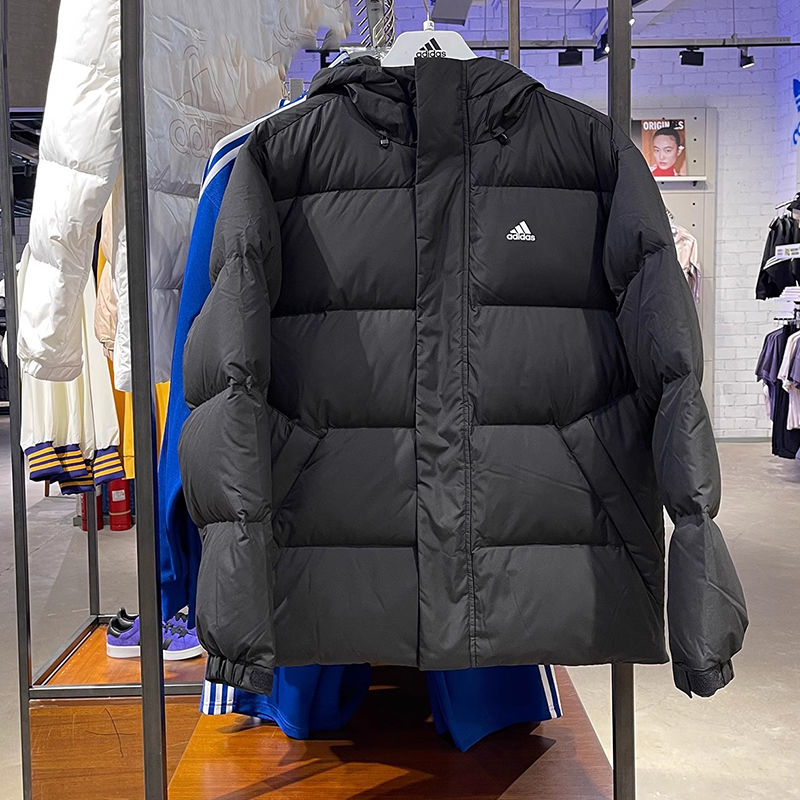 Adidas男子款简约防风运动羽绒服