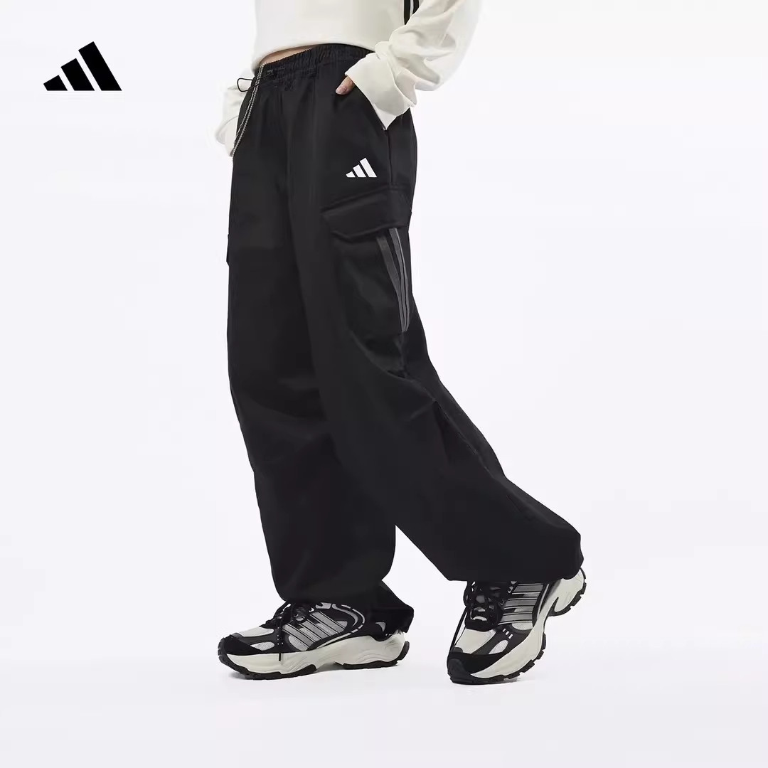 阿迪达斯宽松舒适休闲运动长裤女